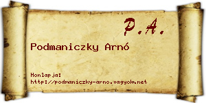 Podmaniczky Arnó névjegykártya